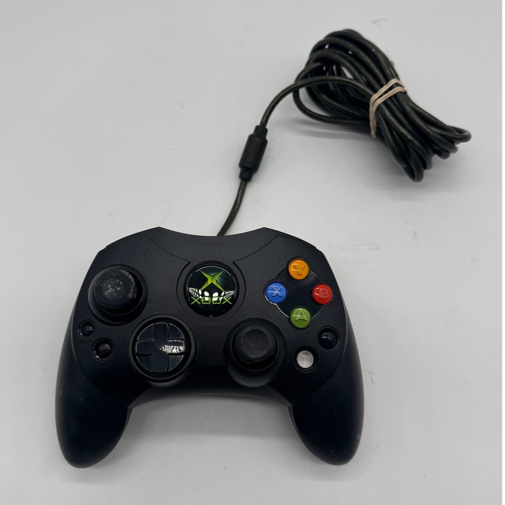 Microsoft Xbox Controller S Black Wired Gamepad X08-69873 Original Untested Part